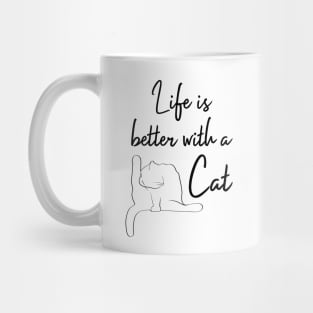 LIfe is Better with a Cat | White Mug